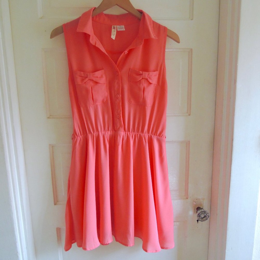 Modcloth Alice Moon Pink Retro 60s Dress Pockets L - Picture 4 of 6